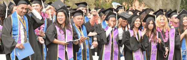 Students Celebrating at Graduation