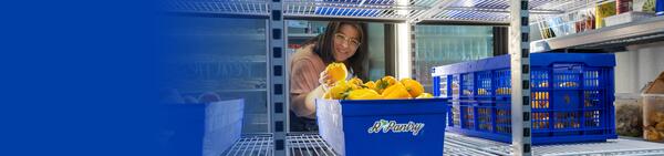 UCR student working at R'Pantry