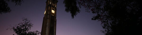 Bell tower at night